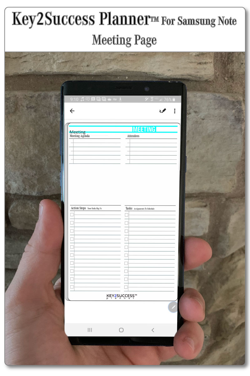 Digital Planner for Samsung Note Branden Bodendorfer