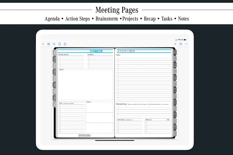 Goodnotes Meeting Notes Template Free