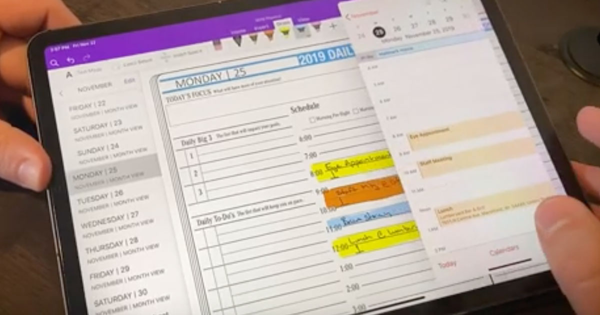 Digital Planner Calendar Integration