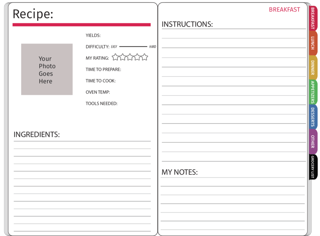 2026 Digital Recipe Book by Key2Success