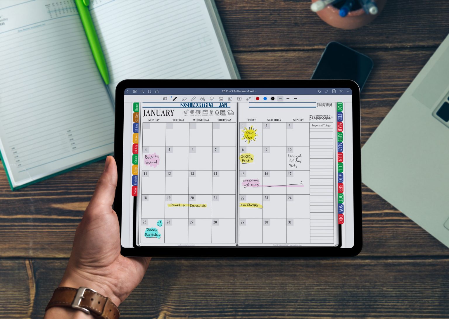 KEY2SUCCESS Planner | Digital Planner | iPad | Surface | Android