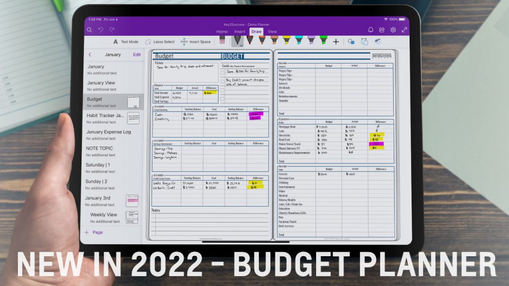 2022 OneNote Personal Pro Digital Planner Branden Bodendorfer