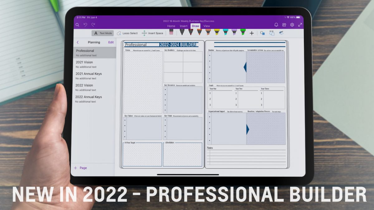 2022 OneNote Personal Pro Digital Planner Branden