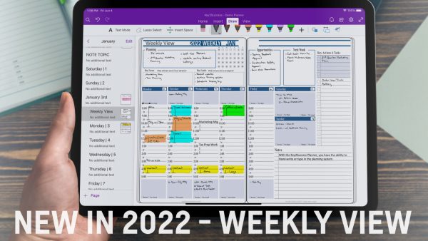 2022 ipad onenote Digital Weekly Planner