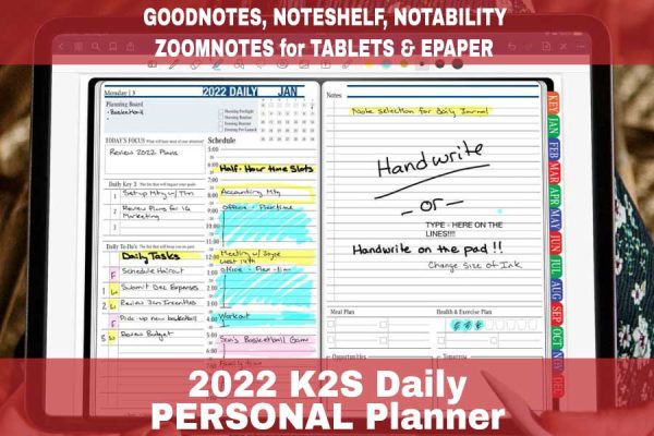 GoodNotes 2022 Personal Digital Planner