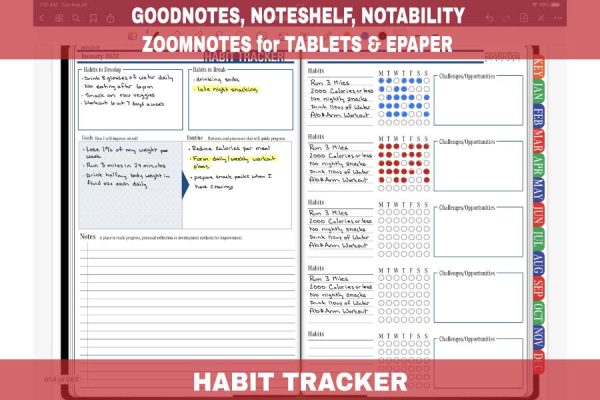 GoodNotes 2022 Digital Habit Tracker Page