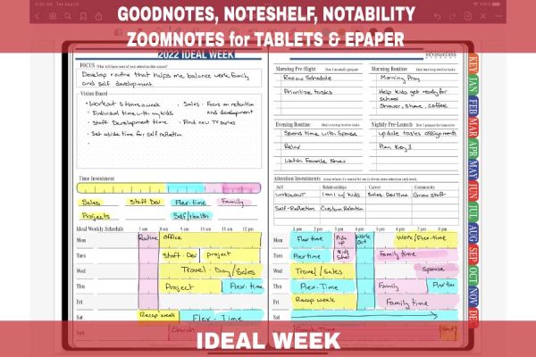 GoodNotes 2022 Ideal Week Page