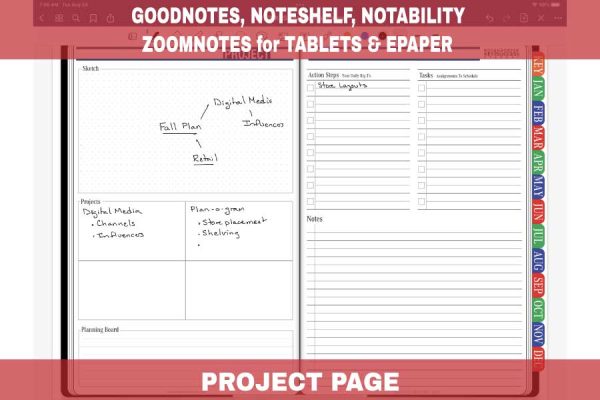 GoodNotes 2022 Project Planner Page
