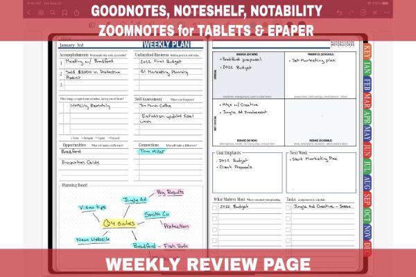 GoodNotes 2022 WEEKLY PLANNER Page