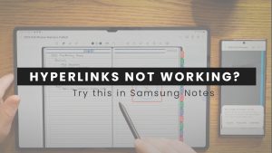 hyperlinks not working in samsung notes