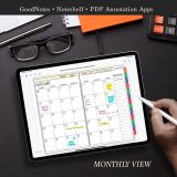 GoodNotes Academic Planner Monthly View