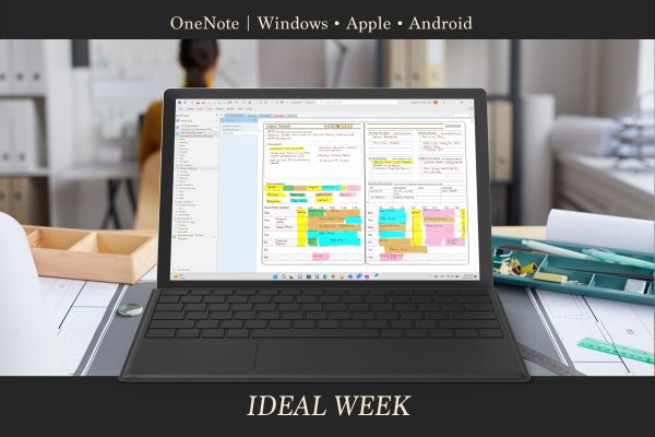 Surface Pro Onenote Digital Planner Ideal Week Pages scaled