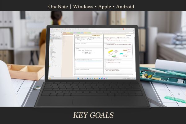 Surface Pro Onenote Digital Planner Key Goals scaled