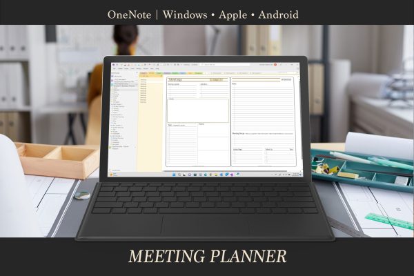 Surface Pro Onenote Digital Planner Meeting Planner Notes scaled