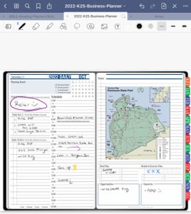 digital planner page sample