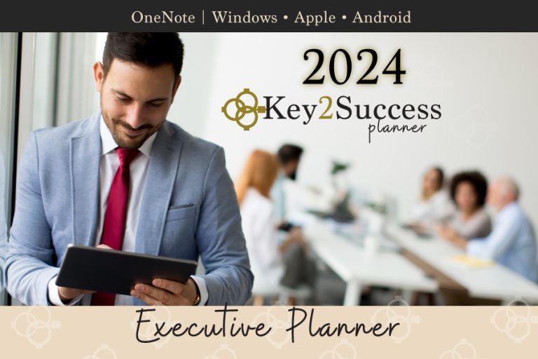 2024 OneNote HYPERLINKED Executive Digital Planner   2023 OneNote Key2Success Executive Digital Planner 768x512 