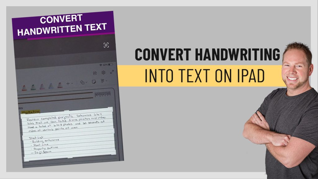 make handwritten note convert to text onenote
