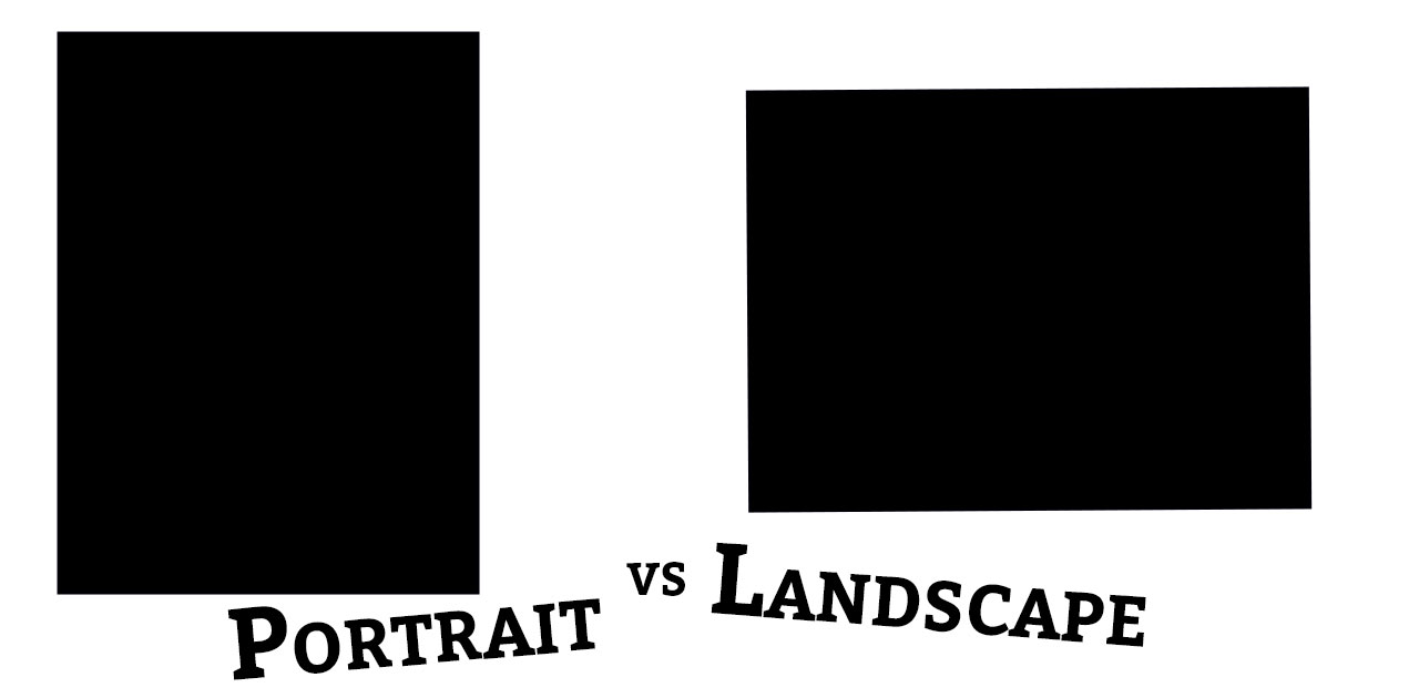 portrait vs landscape business card