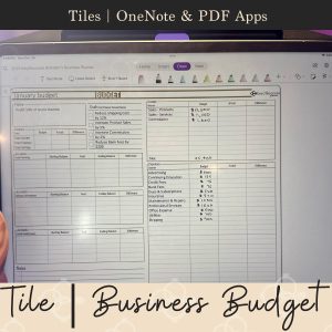 Tile Business Budget