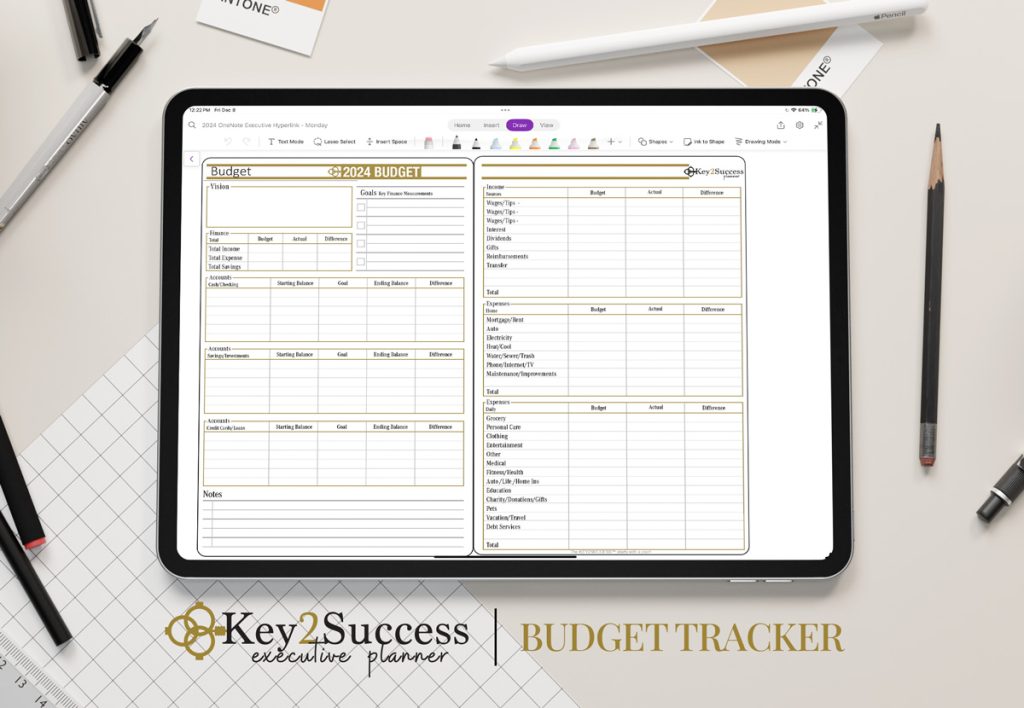 Key2Success Planner Budget Tracker