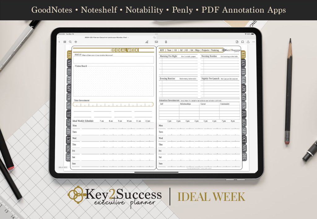PDF planner ideal week