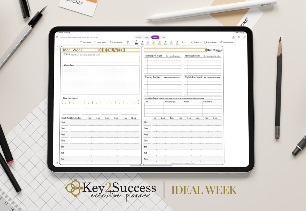 Key2Success OneNote Planner Ideal Week