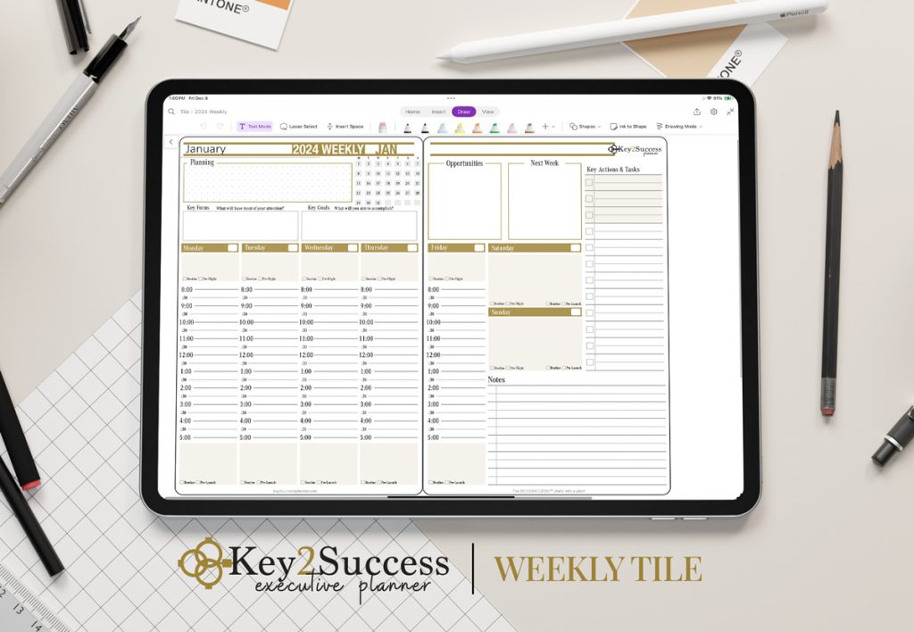 2024 OneNote Business Digital Planner   Key2Success Planner Weekly Tile 1024x708 