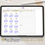 Key2Success Planner Year at a View