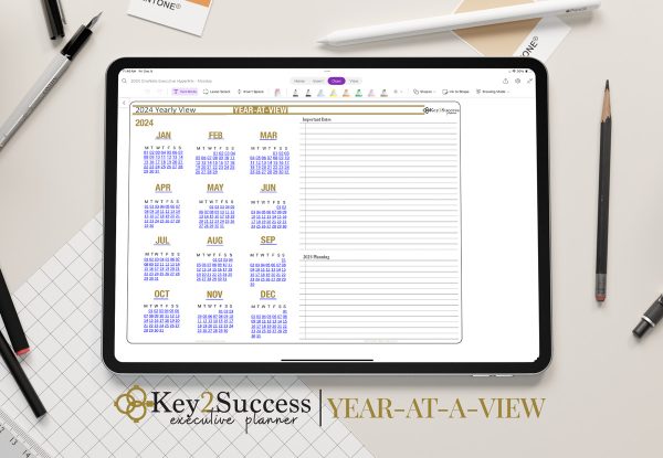 Key2Success Planner Year at a View