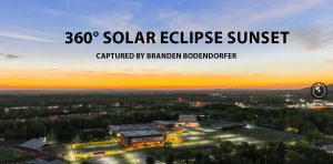 360 degree solar eclipse sunset photo by Branden Bodendorfer