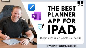 best planner app for ipad header image with Branden using ipad