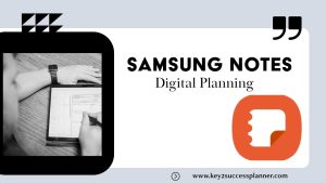 digital planning in samsung notes