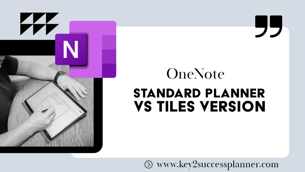 onenote standard planner vs tiles version