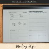 reMarkable 2 Digital Planner Meeting Pages