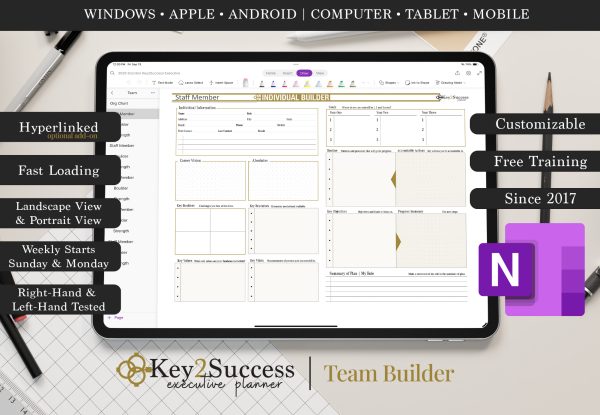 Key2Success Planner OneNote Team Builder