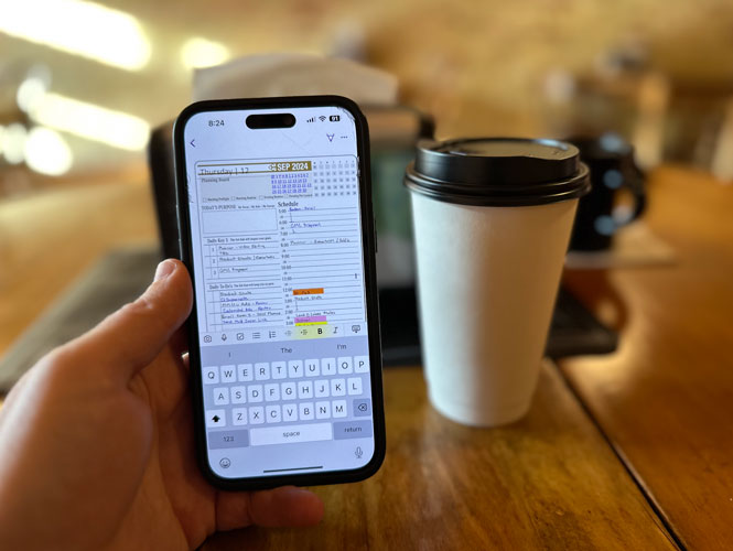 iphone digital planner