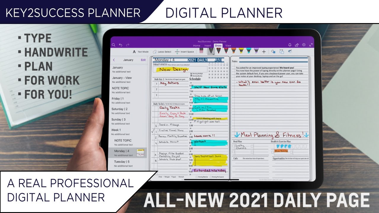 Key2Success 2027 Penly Digital Planner daily pages