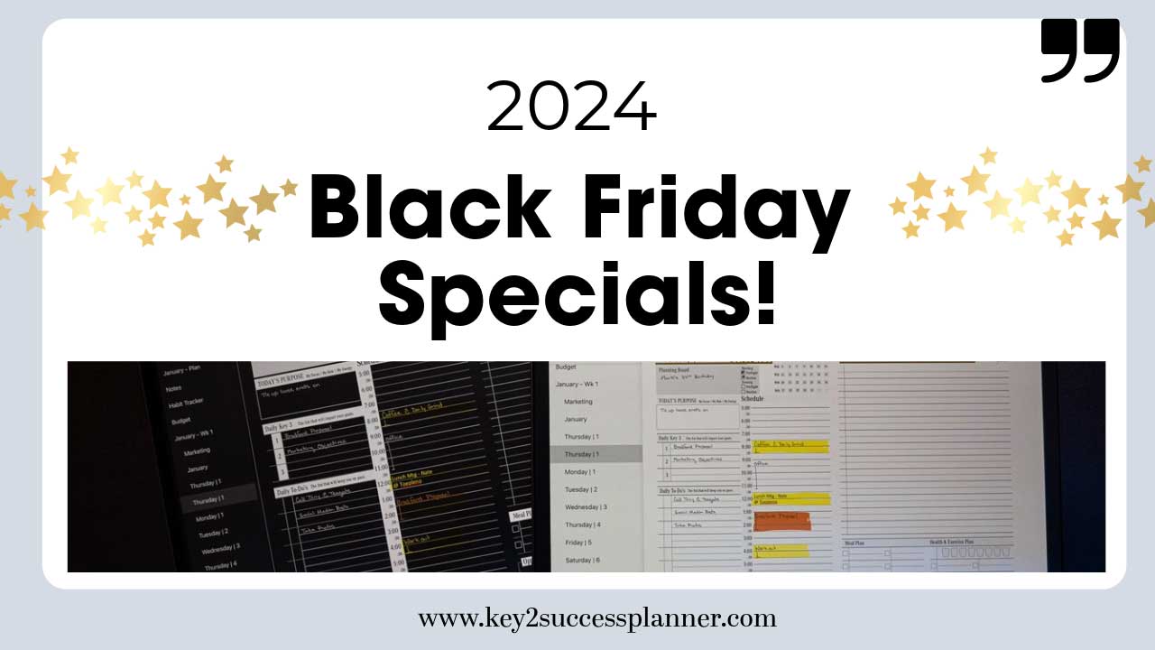 2024 Black Friday Digital Planner showcasing special offers and features for effective planning and organization.