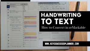 Handwriting to Text in reMarkable