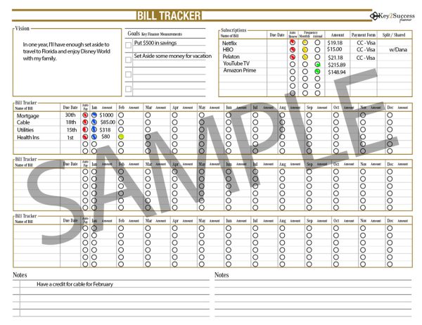 bill tracker tile