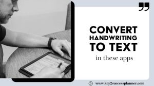 convert handwriting to text