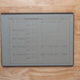 2026 PDF Decision Journal displayed on a digital tablet, featuring structured decision-making sections, compatible with various PDF annotation apps, on a wooden surface.