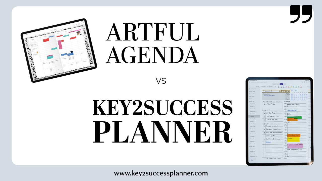 artful agenda vs key2success planner