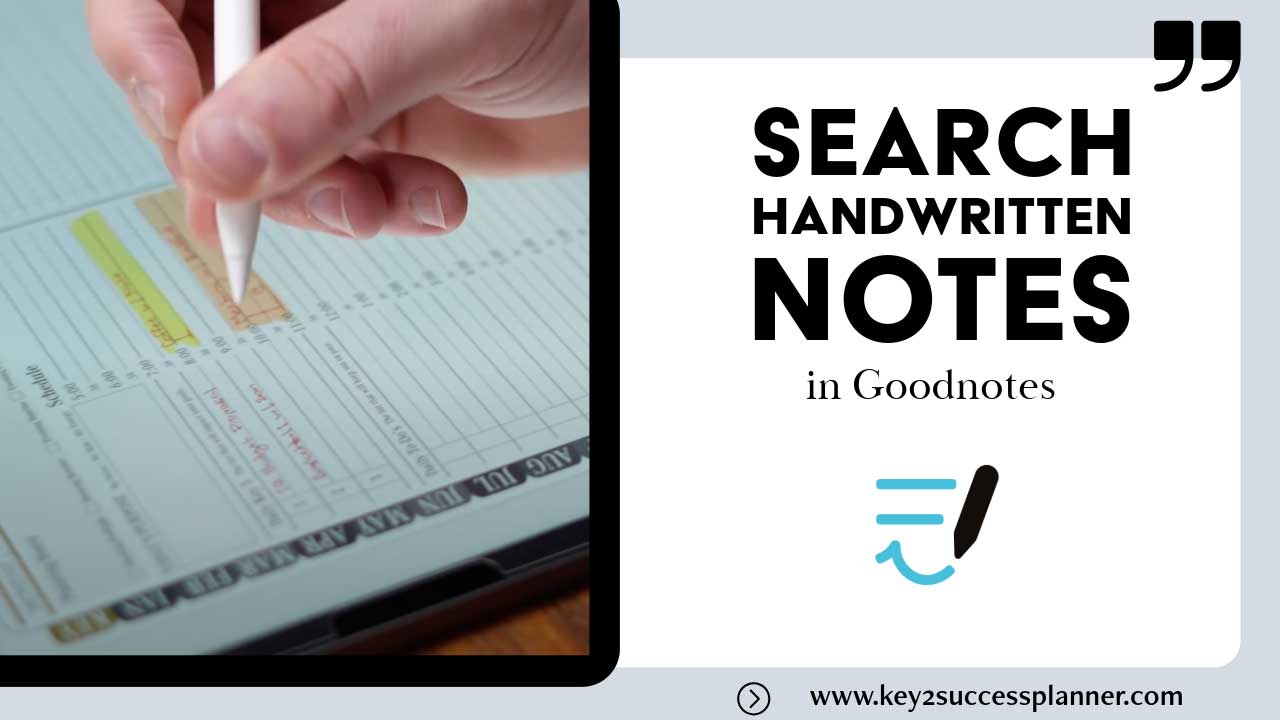 search handwritten notes in goodnotes