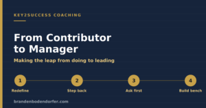From individual contributor to manager, making the leap from doing to leading