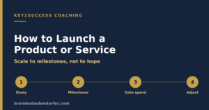 How to launch a product or service, scale to milestones not to hope
