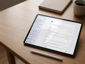 Key2Success Digital Planner | Branden Bodendorfer 7 iPad showing Apple Intelligence and Siri settings with App Access permissions for the Key2Success Digital Planner