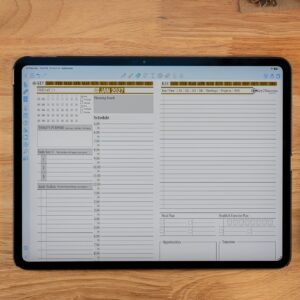 2027 Key2Success Digital Planner Daily Page in landscape view in CollaNote on iPad