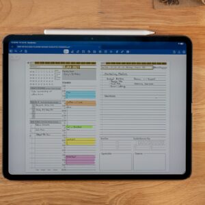 2027 Key2Success Digital Planner Daily Page in landscape view in GoodNotes on iPad with handwriting