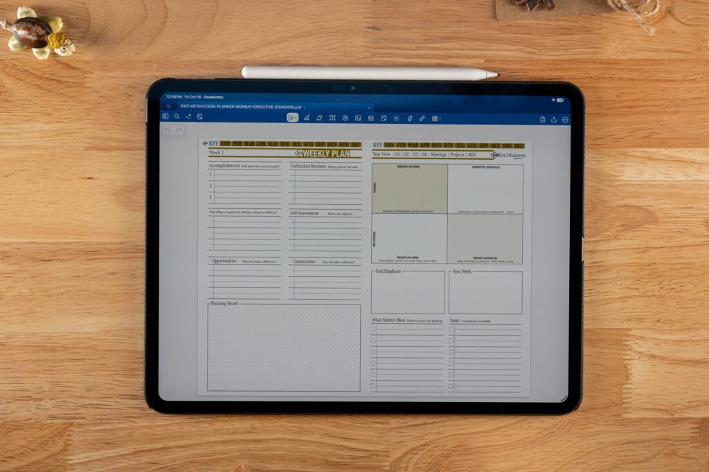 Weekly Plan in GoodNotes on iPad